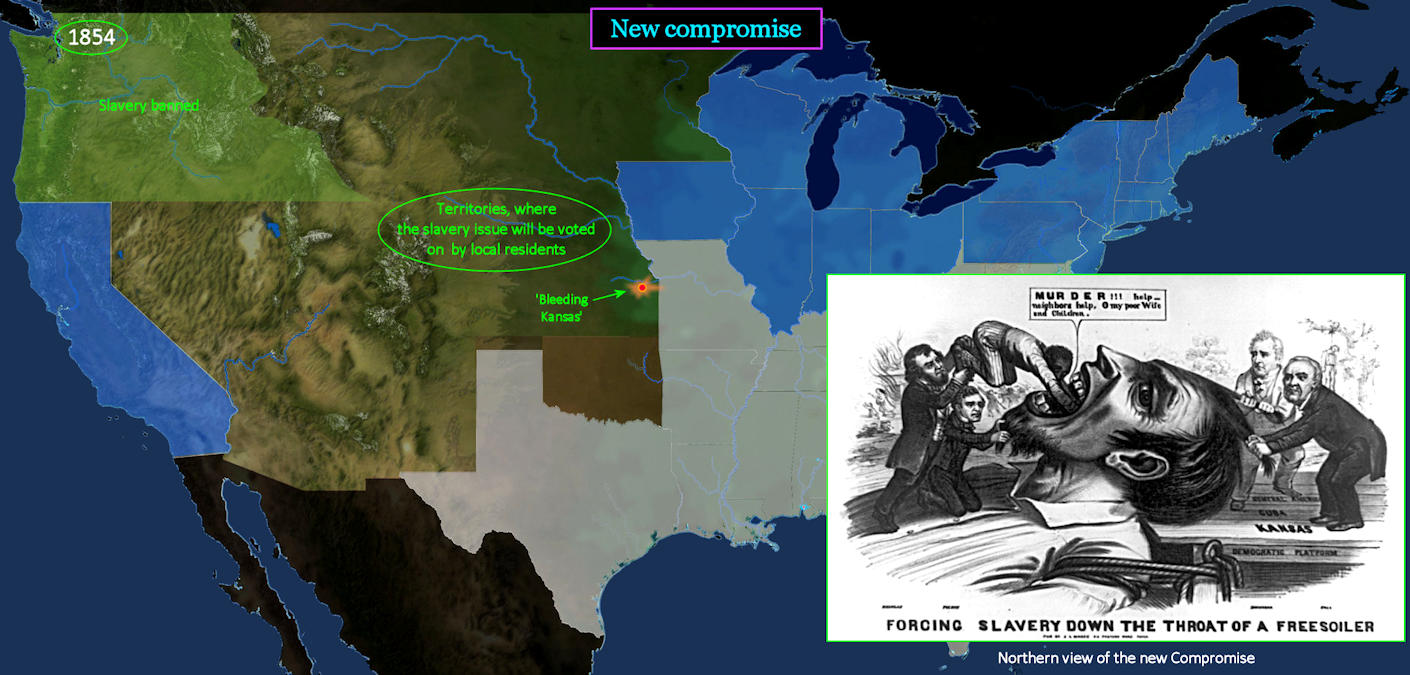 Kansas-Nebraska Act, 1854 map